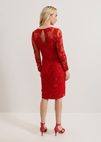 Phase Eight Navida Dress Red Australia | PH2813457